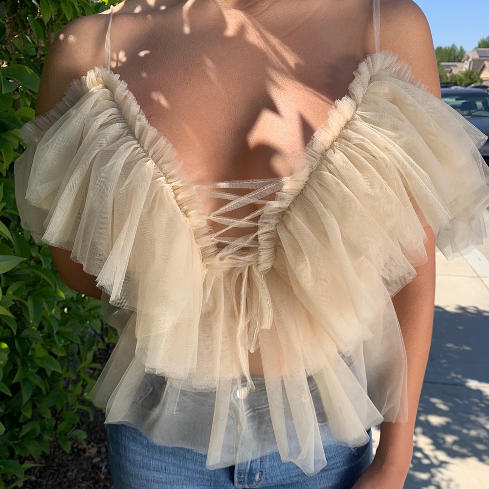 Brown Sugar sheer top